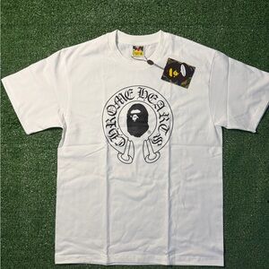 Bape x Chrome Hearts White Tee